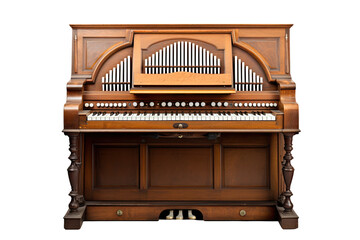 reed organ isolated on a transparent background, generative ai