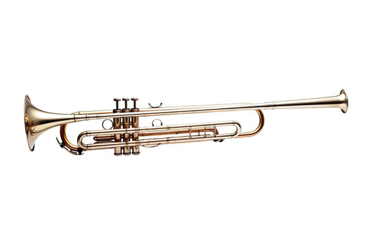 trombone isolated on a transparent background, generative ai