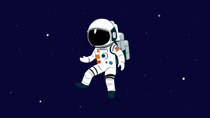 Astronauta flotando en el espacio en vector