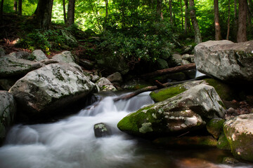 Naklejka na ściany i meble Beautiful Waterfalls in the Great Smoky Mountains