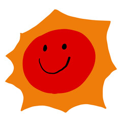 happy sun  face with smile