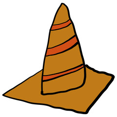 Fototapeta premium road cone isolated