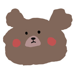 Icon illustration teddy bear cartoon