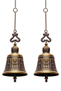 bells isolated on a transparent background, generative ai
