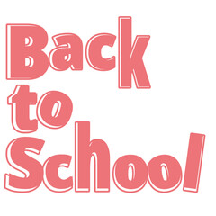 Back to School silhouette. Word art silhouette