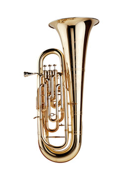 tuba isolated on a transparent background, generative ai