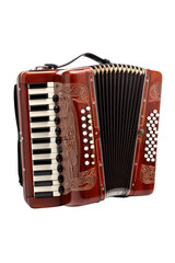 accordion isolated on a transparent background, generative ai