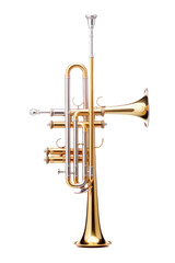 Fototapeta premium trumpet isolated on a transparent background, generative ai