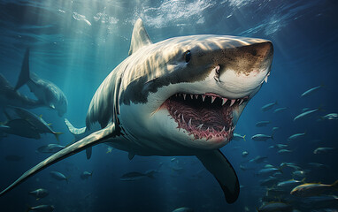 Obraz premium shark Generative AI,