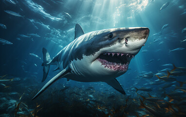 Fototapeta premium shark Generative AI,