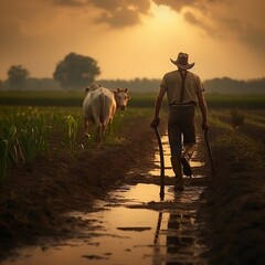 farmer working in field