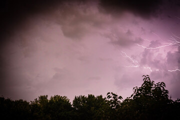 Fototapeta na wymiar time lapse of lightning