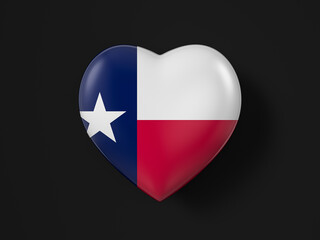 Texas state heart flag