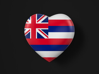 Havaii state heart flag