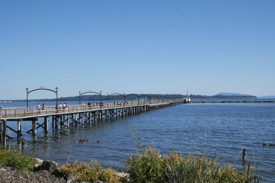 White Rock Pier in the summer in White Rock, British Columbia, Canada