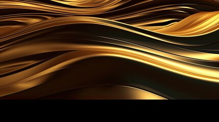 Gold abstract waves generated ai