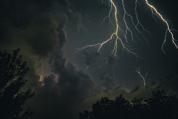 lightning in the sky