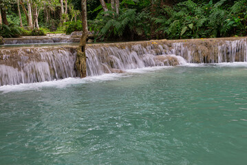 Kuang Si Waterfalls, Luang Phrabang, Laos.     