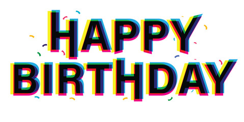 happy birthday lettering design
