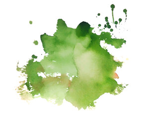 Fototapeta na wymiar abstract green watercolor splatter stain texture background