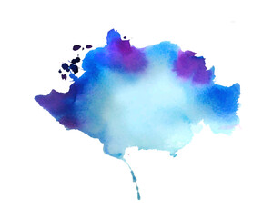 abstract blue watercolor liquid splatter texture background