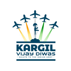 26th july kargil vijay diwas freedom background with fighter plane