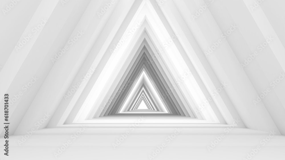 Poster abstract background geometric white background,mock up podium for product presentation,triangular sh