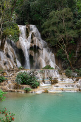Kuang Si Waterfalls, Luang Phrabang, Laos.                     