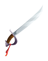 Pirate sword vector illustration isolated on white background