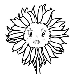 sunflower sketch with different expression