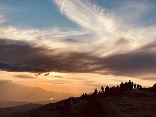 Sunset watchers at Joshua Tree National Park
