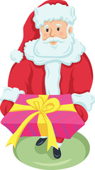 Illustration of Santa Claus with Gifts. Holiday. Christmas. Holiday.
