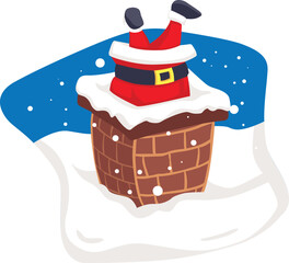 Illustration of Santa Claus with Gifts. Holiday. Christmas. Holiday.