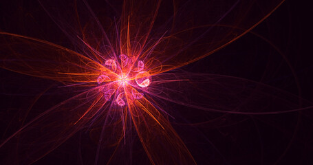 Fototapeta premium 3D rendering abstract technology fractal background
