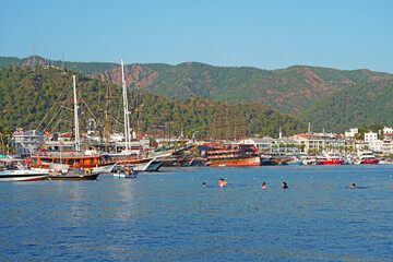 Marmaris town view in Muğla Türkiye