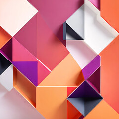modern geometry shape background composition with generative AI technology