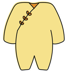 baby pyjamas icon set hand drawn doodle vector illustration