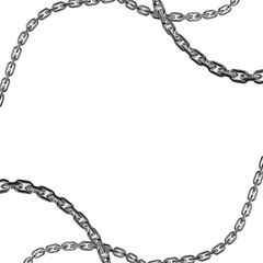 Naklejka premium Chain frame transparent