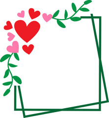 love with haert frames design