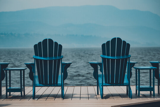 table and chairs on the beach