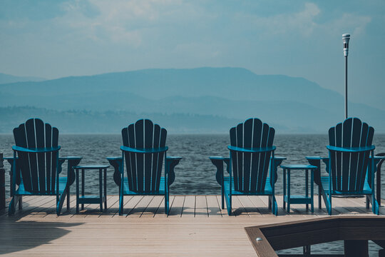 table and chairs on the beach