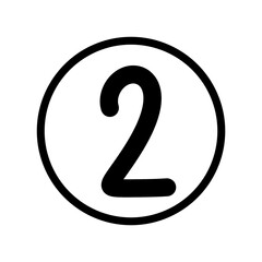 Naklejka premium Number in circle 