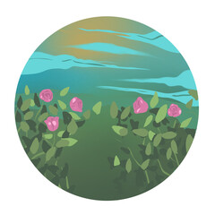 easter eggs in the grass