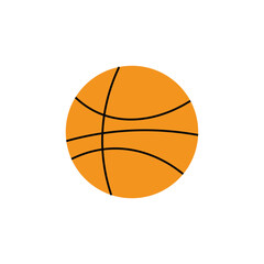 Basketball sport ball abstract brush style. Vector isolated on a transparent background