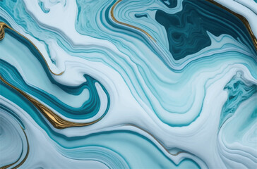 Abstract aquamarine marble wave texture in vector illustration. Aquamarine crests and troughs