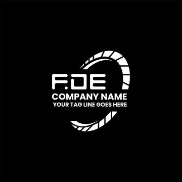 FDE letter logo creative design with vector graphic, FDE simple and modern logo. FDE luxurious alphabet design  
