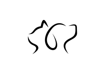 modern pet health illustration vector logo	