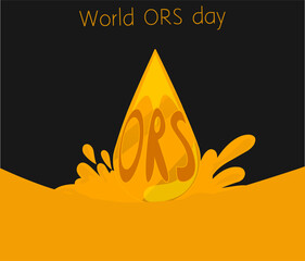 vector illustration of world ORS day poster or banner design