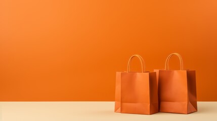 Eco-Conscious Shopping, Reusable Shopping Bags Displayed with Plenty of Copy Space for Your Message, generative ai.