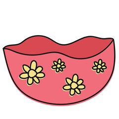 baby bowl icon set hand drawn doodle vector illustration